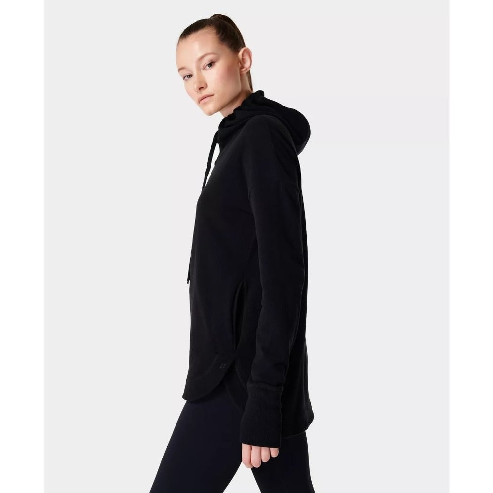 🆕 SWEATY BETTY Escape Luxe Hoodie Sweatshirt XX-Small Black - Picture 2 of 12